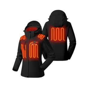 Venustas Women's Slim Fit Heated Jacket Small Black New with Tags 2163